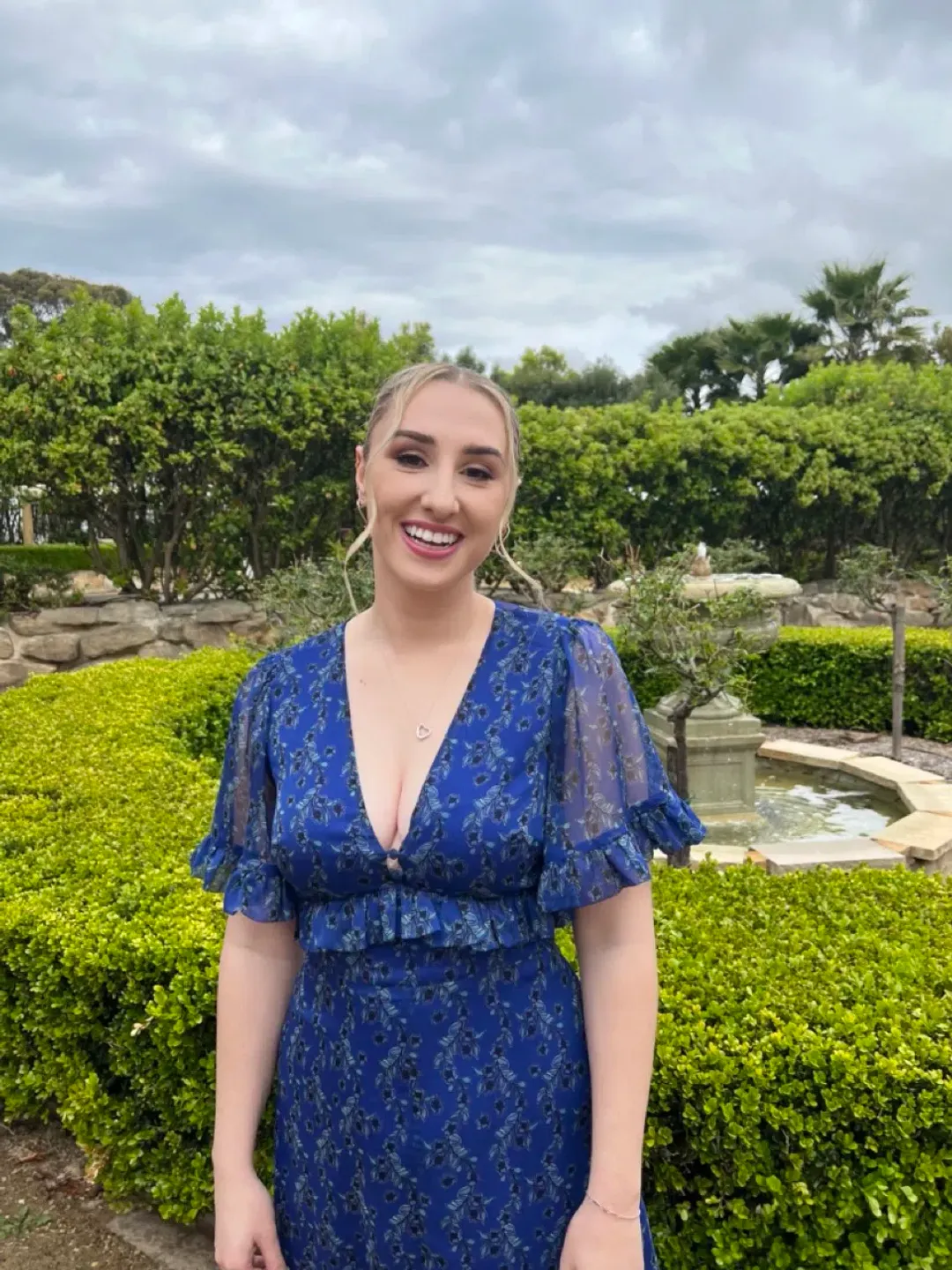 Talulah Morning Light Midi Dress Blue Size 1/ AU 8 for rent on The Volte - main image