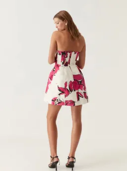 Aje Strapless Baret Dress Floral Size 6 for rent on The Volte - image 3