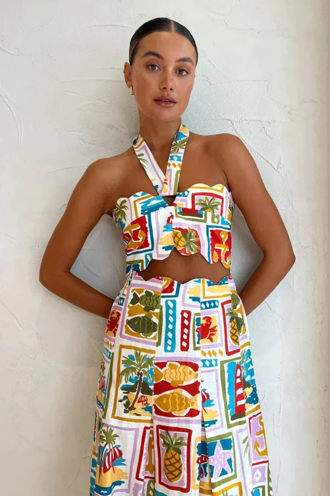By Nicola Sea Change Top Size 10 and Maxi Skirt Size 8 Set In Summer Vacation for rent on The Volte - main image