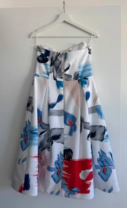 Nicholas Iris Floral Strapless Midi Dress Print Size 10 for rent on The Volte - image 3