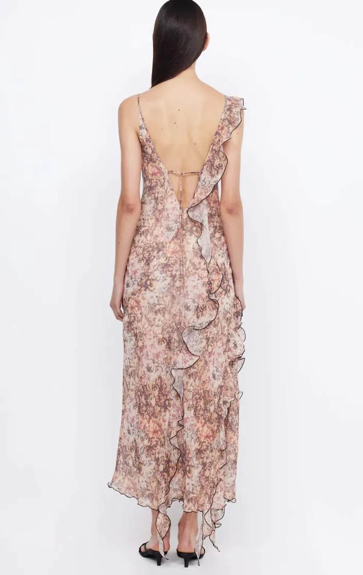 Bec & Bridge Courtney Frill Maxi Dress Versailles Floral Size 10 - Image 3