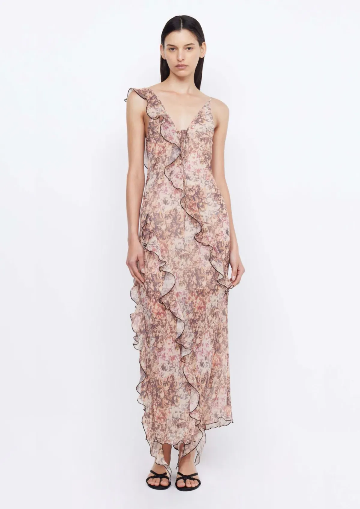 Bec & Bridge Courtney Frill Maxi Dress Versailles Floral Size 10 - Image 1