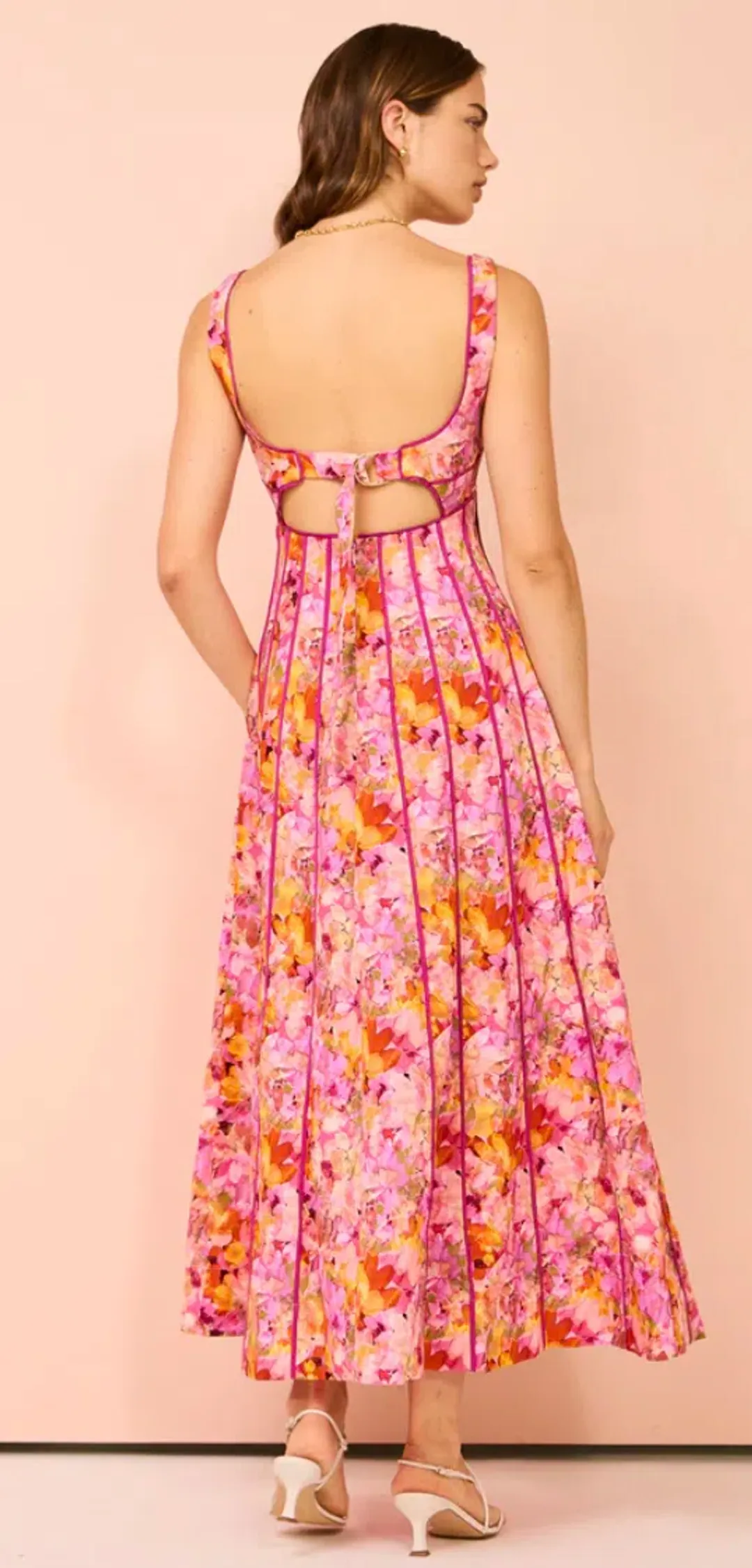 Acler Hansley Midi Dress In Lotus Size 6 for rent on The Volte - main image