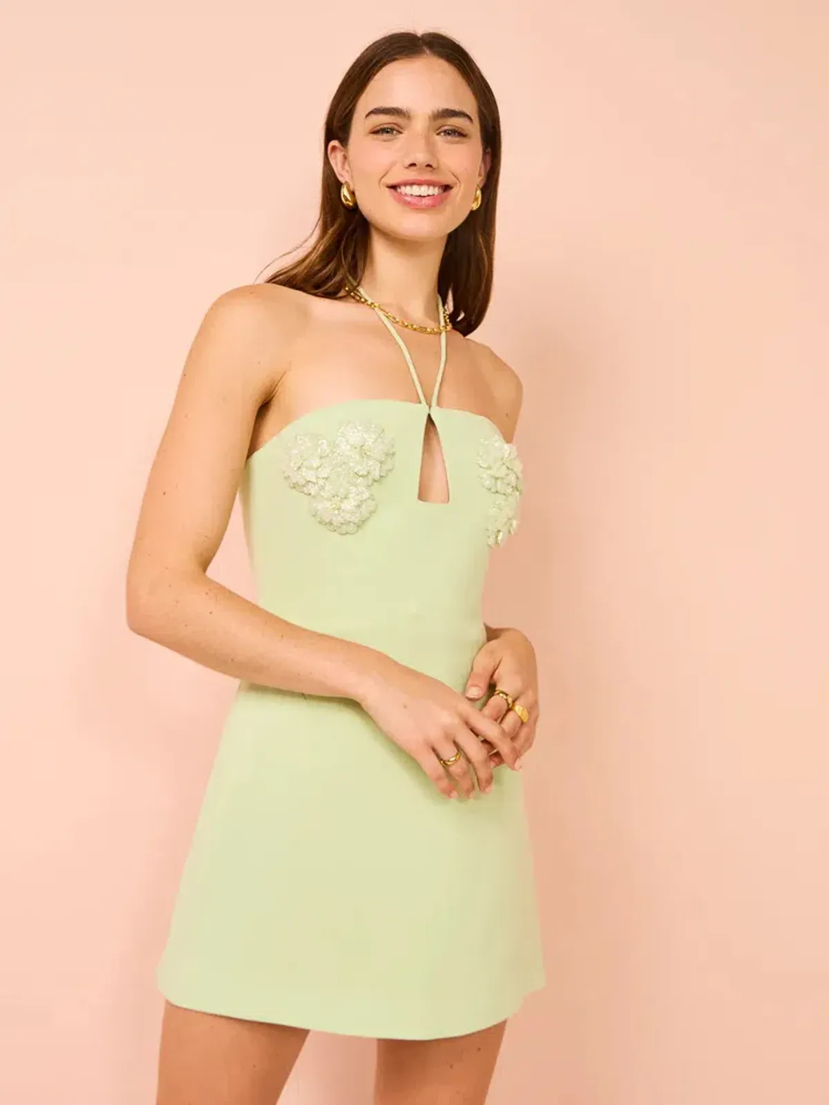 Rachel Gilbert Lucie Mini Dress In Seafoam Size 2 / AU 10 - Image 5