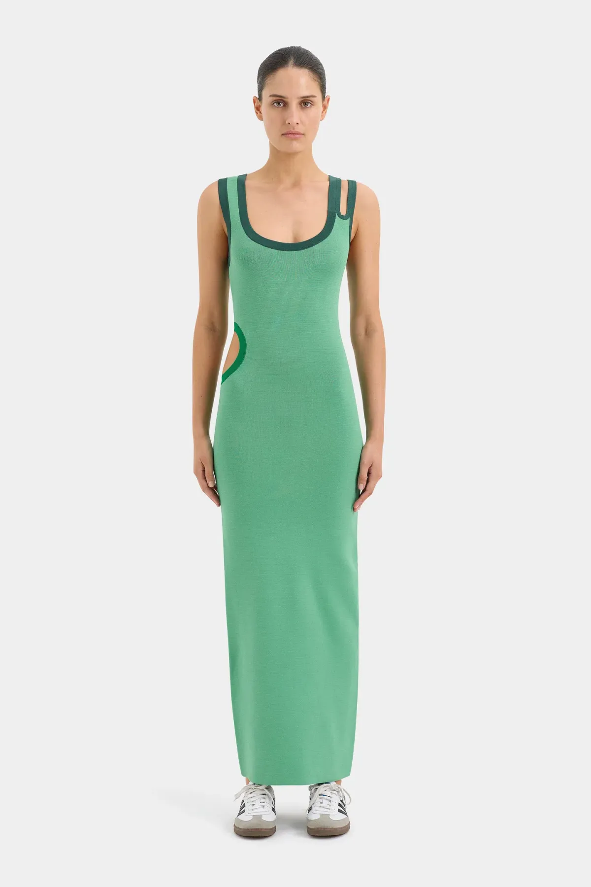 Sir the Label Salvador Cut Out Midi Dress Emerald Size 8 - Image 1