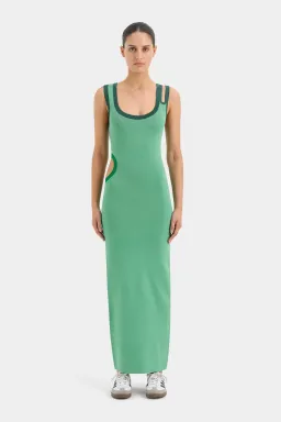 Sir the Label Salvador Cut Out Midi Dress Emerald Size 8 for rent on The Volte - image 1