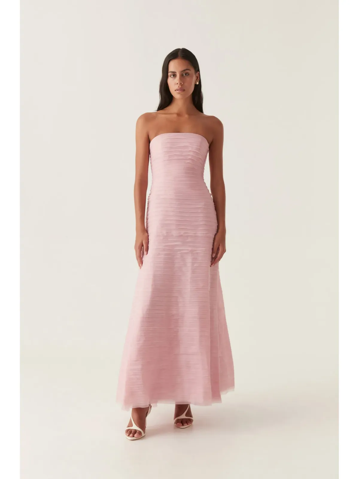 Aje Soundscape Maxi Dress in Chalk Pink Size AU 6 - Image 1