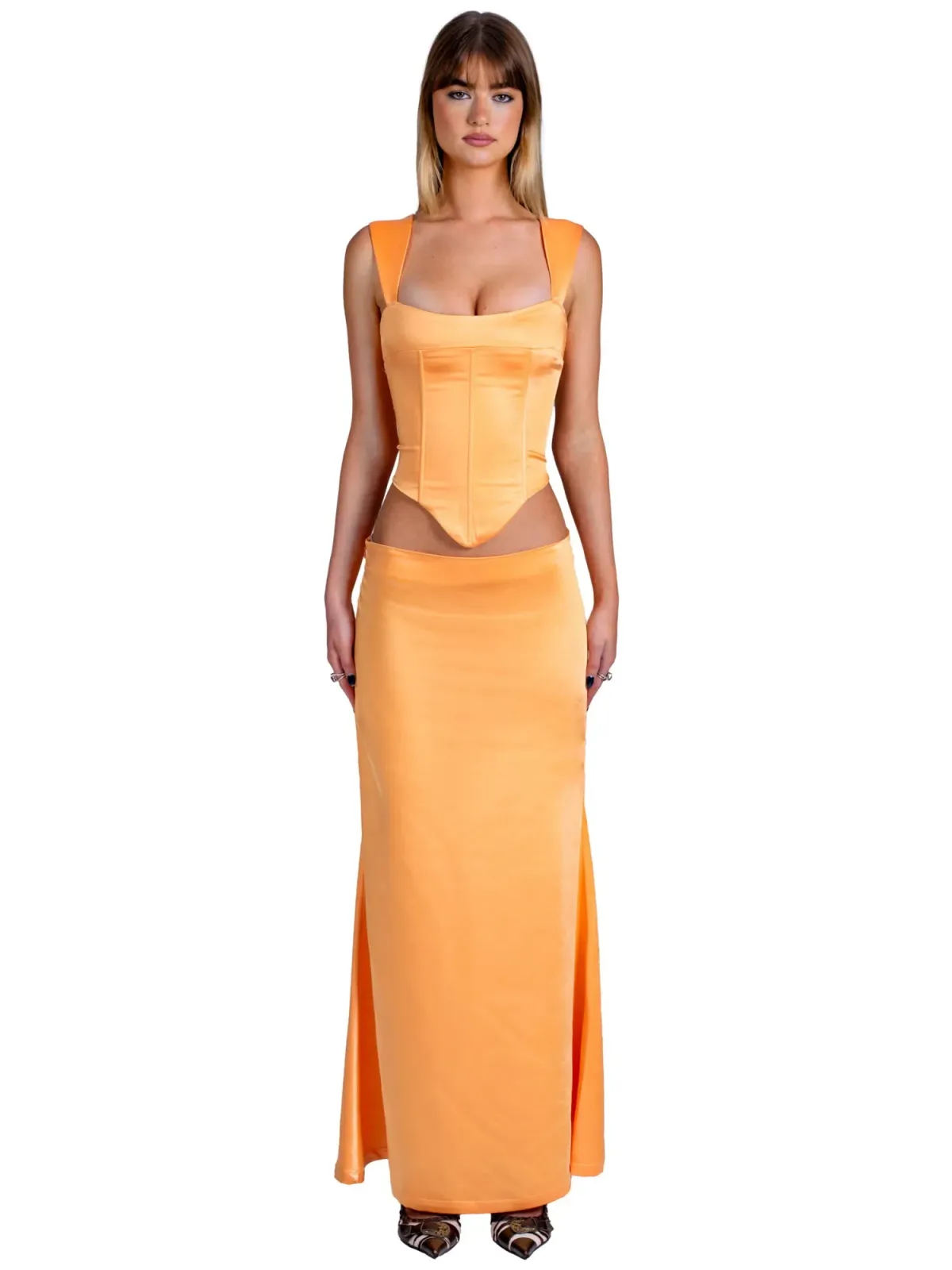 I am Delilah Valerie Corset & Maxi Skirt Sherbet Size S / AU 8 - Image 1