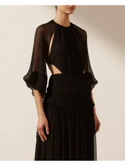 Shona Joy Safira Cut Out Backless Midi Dress in Black Size AU 10 for rent on The Volte - image 2