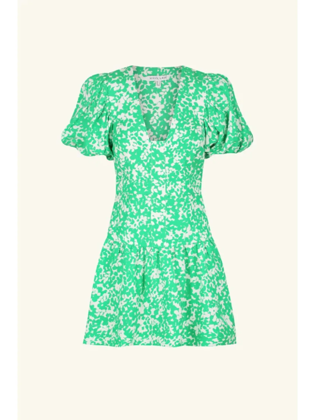 Shona Joy Plunged Short Sleeve Mini Dress Arosa Size AU 10 for rent on The Volte - main image
