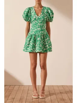 Shona Joy Plunged Short Sleeve Mini Dress Arosa Size AU 10 for rent on The Volte - image 1