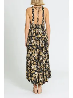 Shona Joy Palermo Plunged Low Back Midi Dress in Multi Size AU 10 for rent on The Volte - image 3