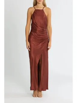 Shona Joy Thalia Bias Midi Dress in Sangria Size AU 12 for rent on The Volte - image 1