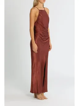 Shona Joy Thalia Bias Midi Dress in Sangria Size AU 8 for rent on The Volte - image 2