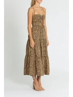 Shona Joy Lilou Backless Midi Dress Print Size AU 14 for rent on The Volte - image 2