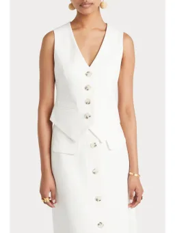 Husk Maya Waistcoat & Skirt in White Size AU 8 for rent on The Volte - image 2