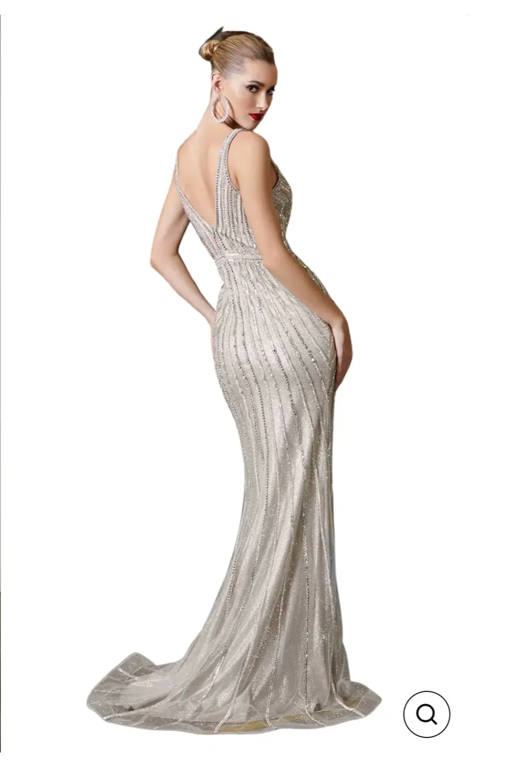 Charlize Gown Platinum/Nude Size 8 for rent on The Volte - main image