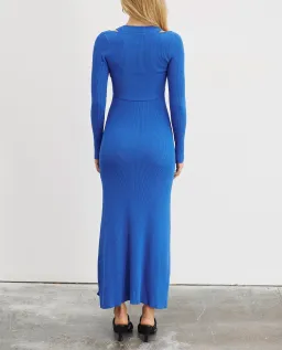 Sovere Mesmerise Combo Knit Dress Blue Size 6 for rent on The Volte - image 2