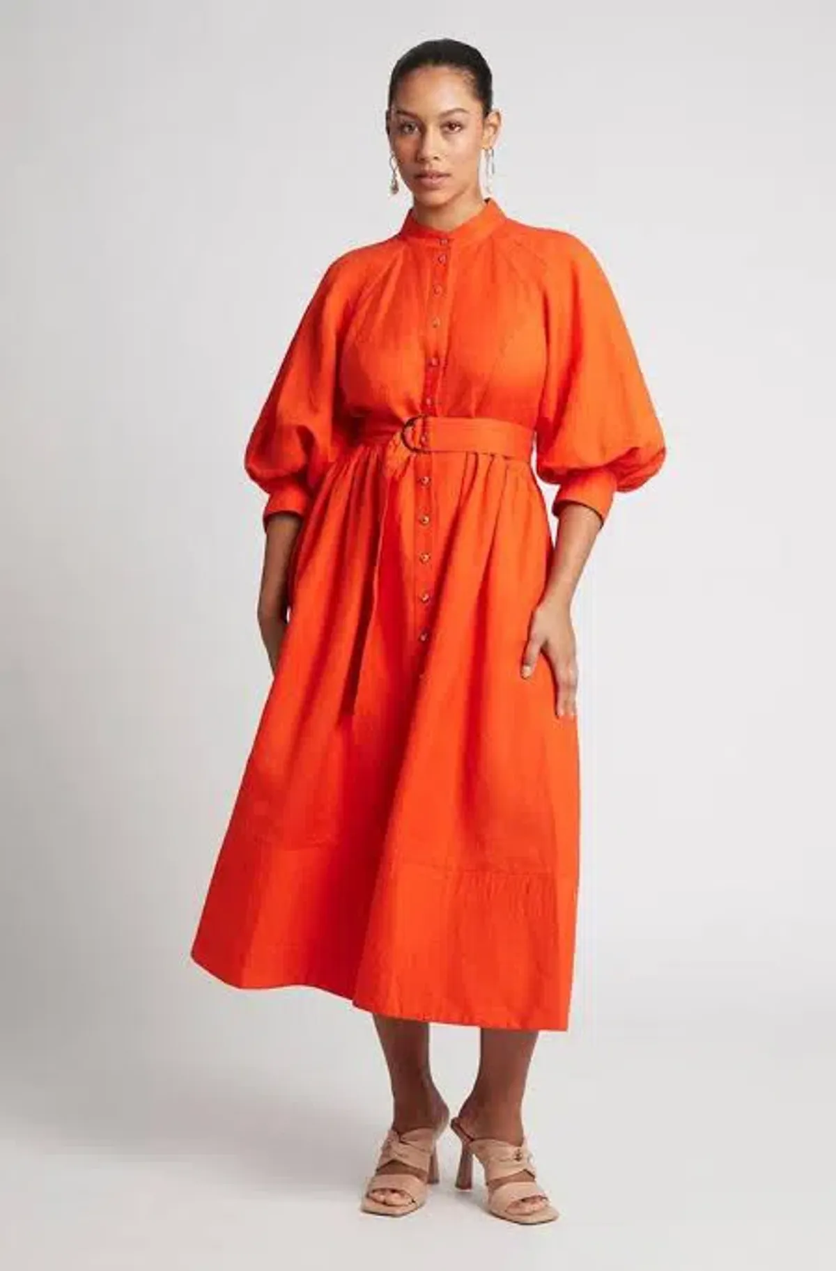 Sheike Piper Dress in Tangerine Size 16 - Image 2