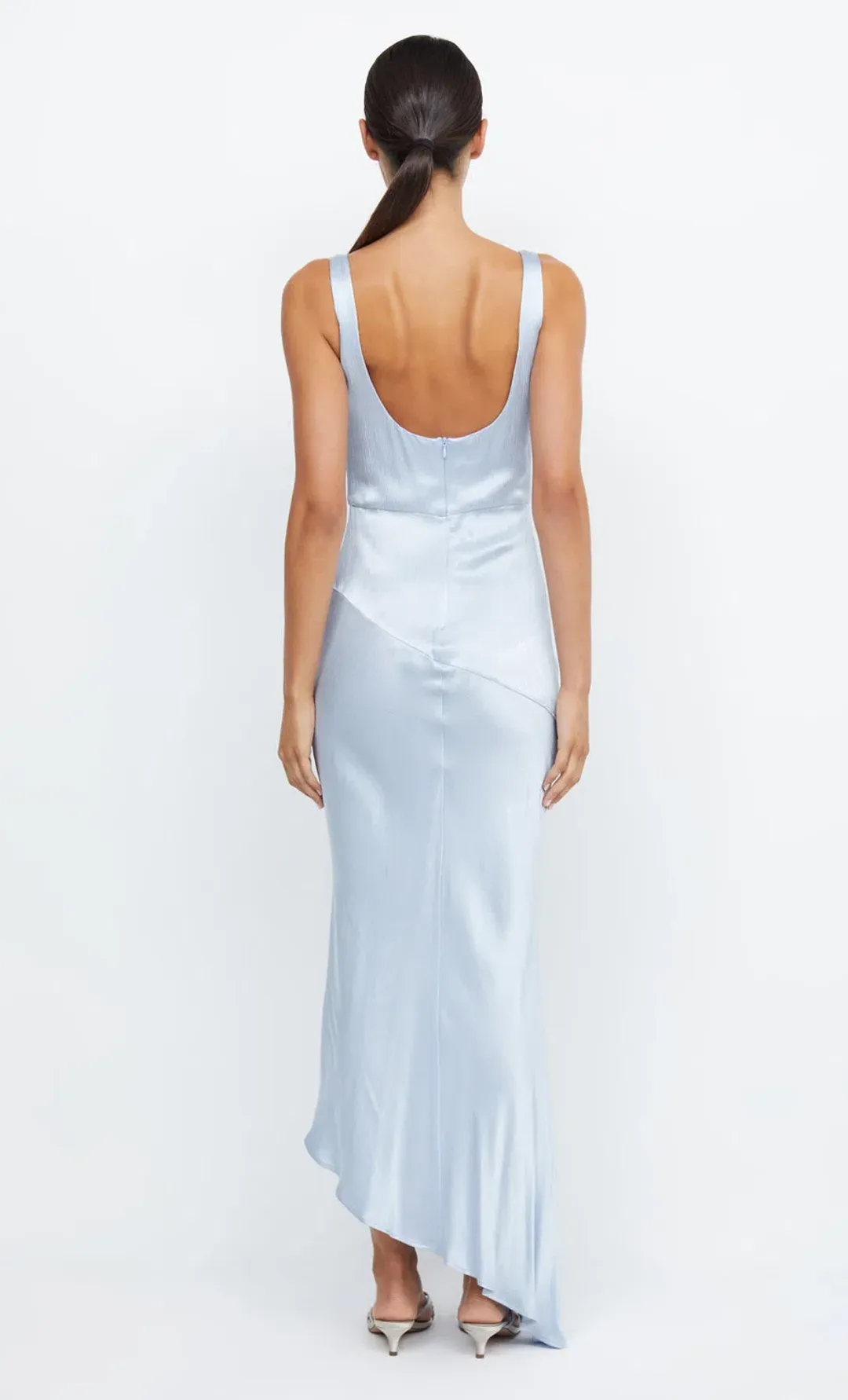 Bec & Bridge Moon Dance Cowl Dress Dusty Blue Size 10 for rent on The Volte - main image