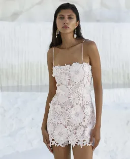 Ixiah the Label Pompom Mini Dress Floral Size 8 for rent on The Volte - image 2