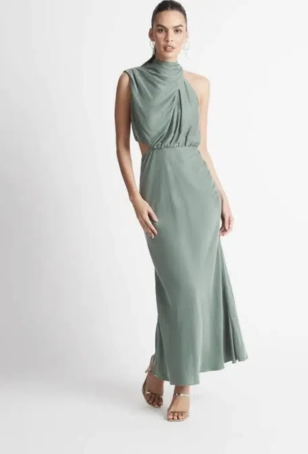 Sheike Park Ave Dress in Sage Size 16 for rent on The Volte - main image
