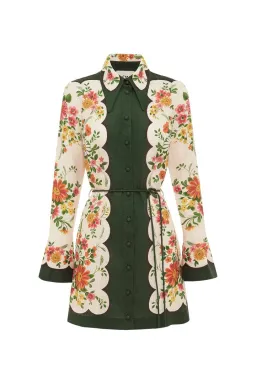 Alemais Elisabetta Mini Dress Green Print Size 12 for rent on The Volte - image 4