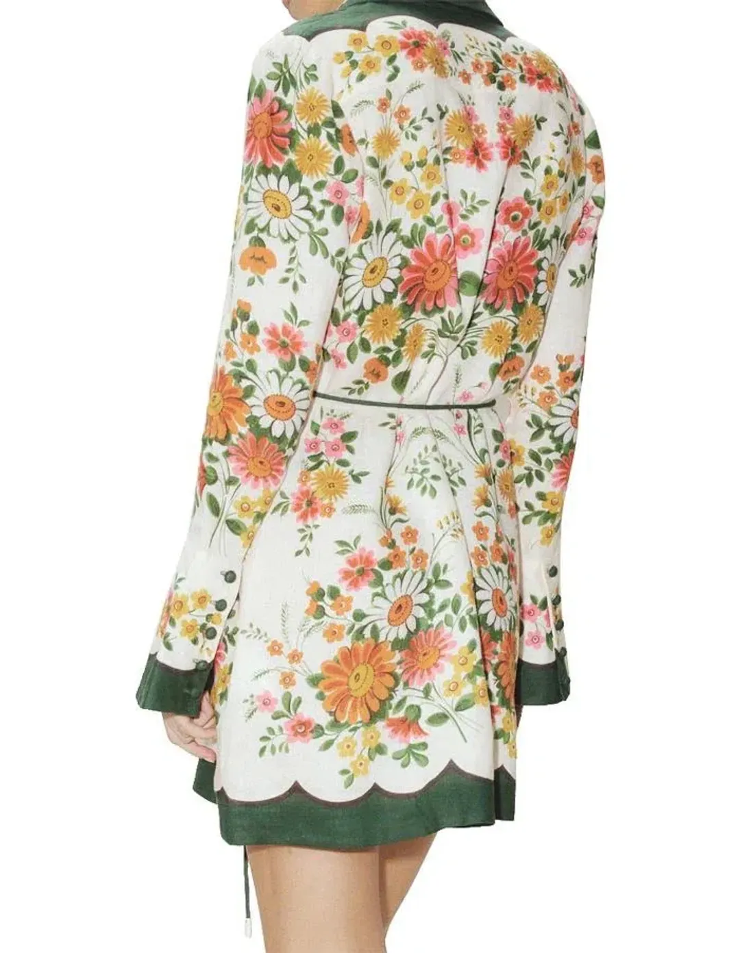 Alemais Elisabetta Mini Dress Green Print Size 12 for rent on The Volte - main image