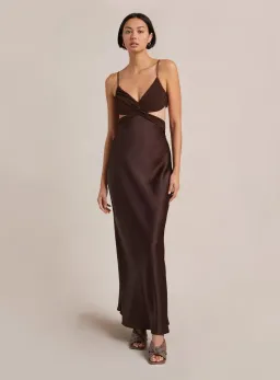 Bec & Bridge Nadia Twist Dress Brown Size 10 for rent on The Volte - image 2