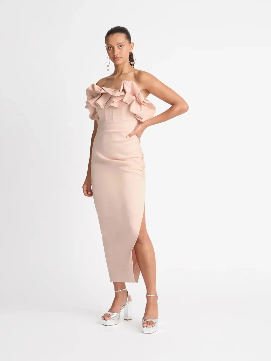 Sheike Queen Of Hearts Dress Pink Nude Size 12 for rent on The Volte - main image