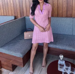 Scanlan Theodore Knit Shirt Dress Pink Size XS/ AU 8 for rent on The Volte - image 1