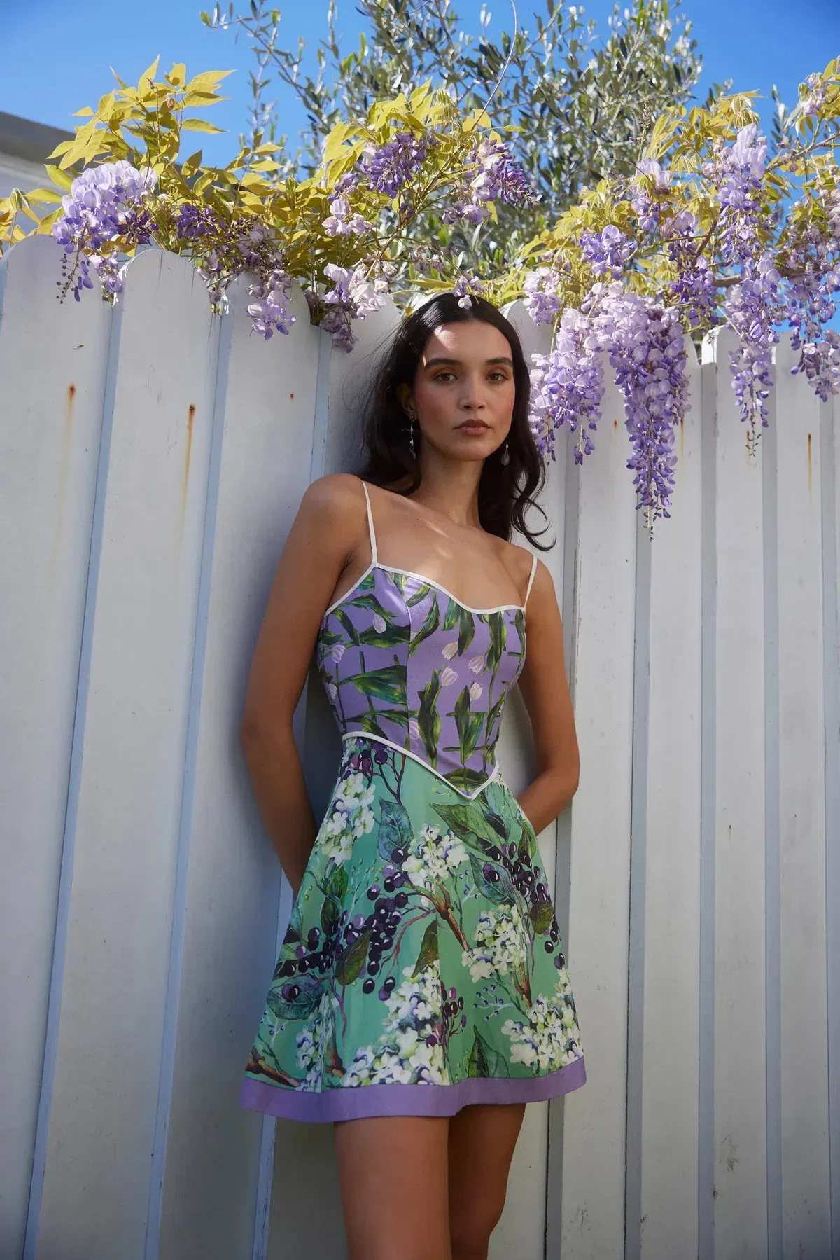 Sonya Moda Betinna Spliced Mini Dress Multi Floral Size 16 - Image 3