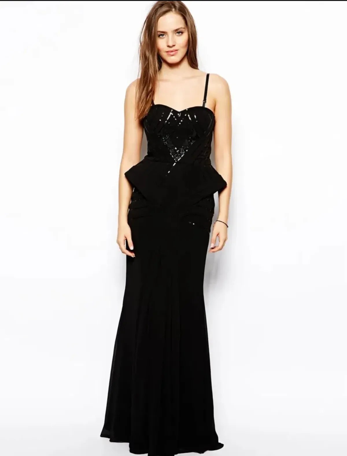 Bariano Sequin Peplum Dress - size 8 for rent on The Volte - main image