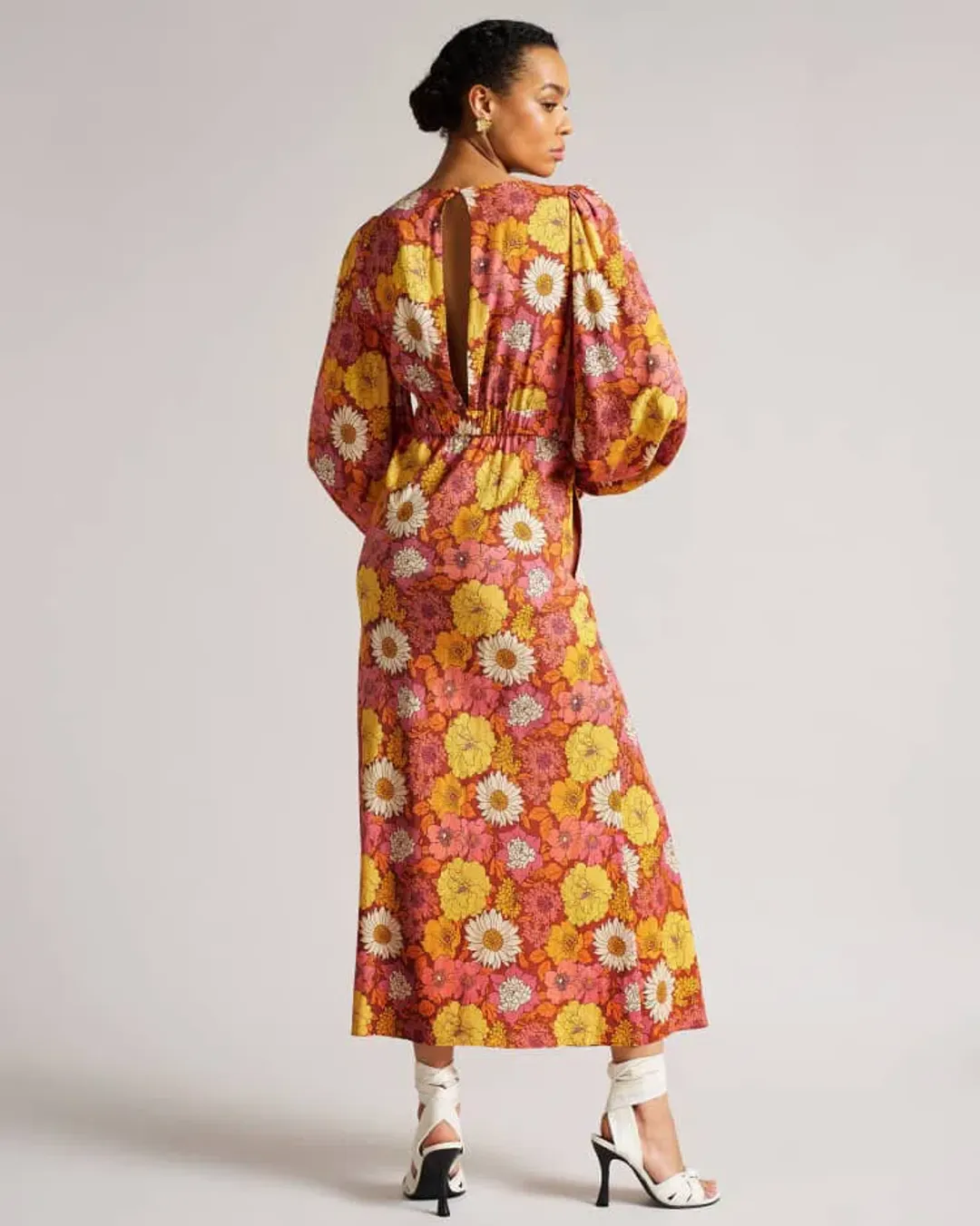 Ted Baker Lelyah Floral Blouson Maxi Dress Multi Size 8 for rent on The Volte - main image
