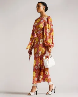Ted Baker Lelyah Floral Blouson Maxi Dress Multi Size 8 for rent on The Volte - image 4