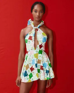 Alemais Everly Pure Linen Halter Mini Dress Multi Size 8 for rent on The Volte - image 5