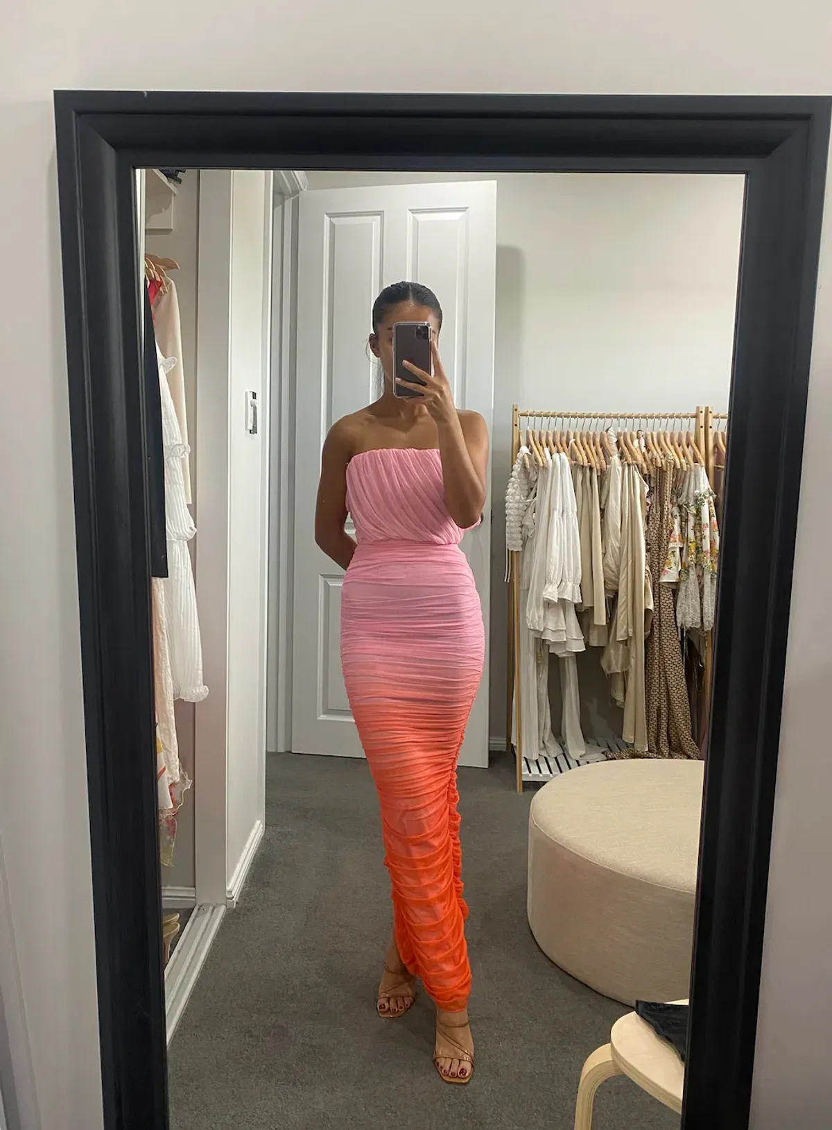 House of CB Sapphire Gathered Maxi Dress Ombre Size 6 - Image 2