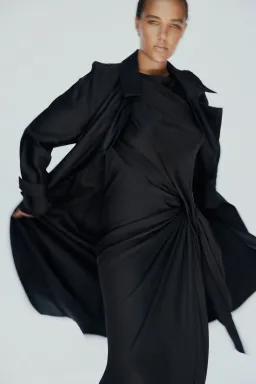 Bianca Spender Eva Satin Crepe Dress Black Size 16 for rent on The Volte - image 3
