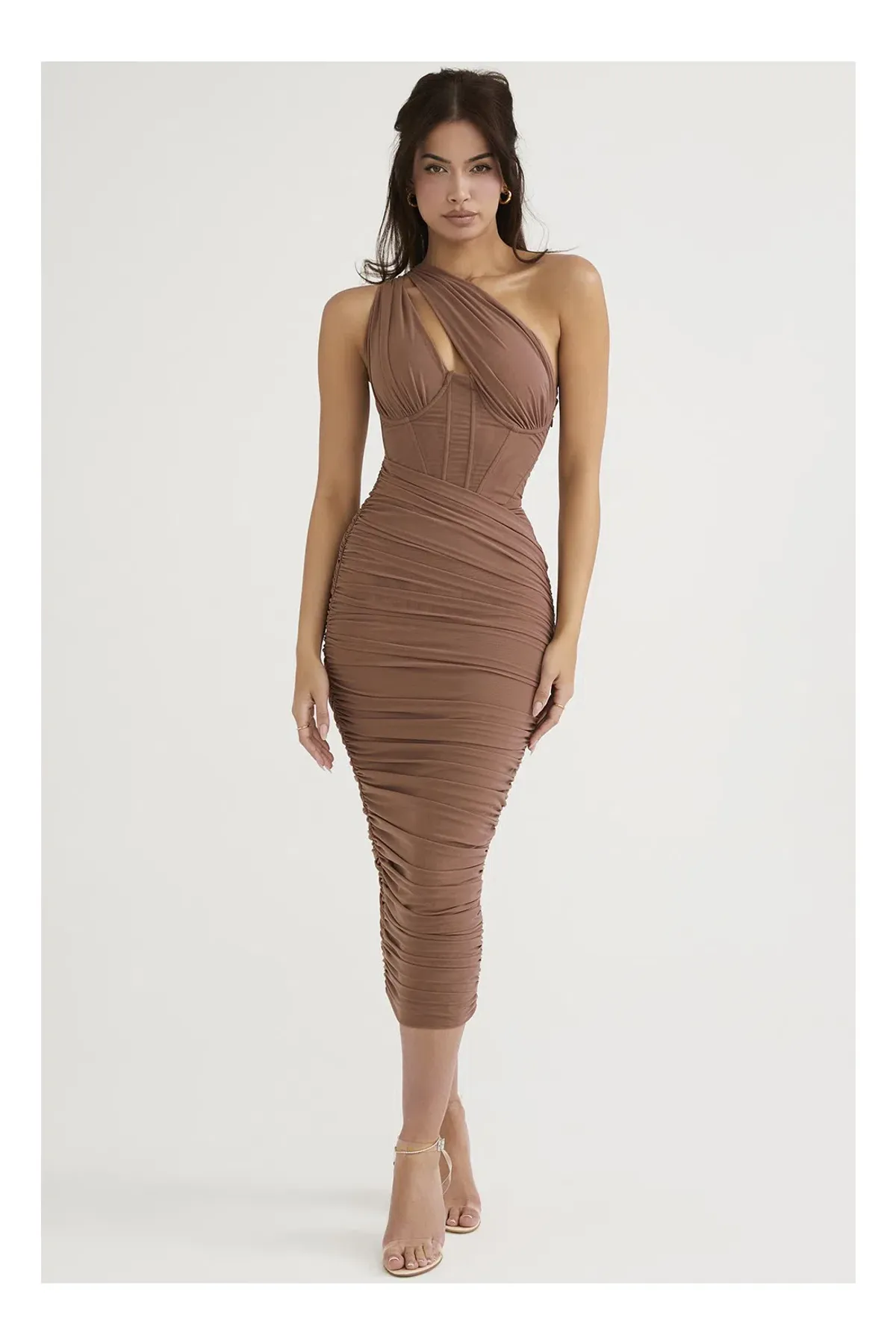 House of CB Valentina Dress in Brown Size 10 - Image 1