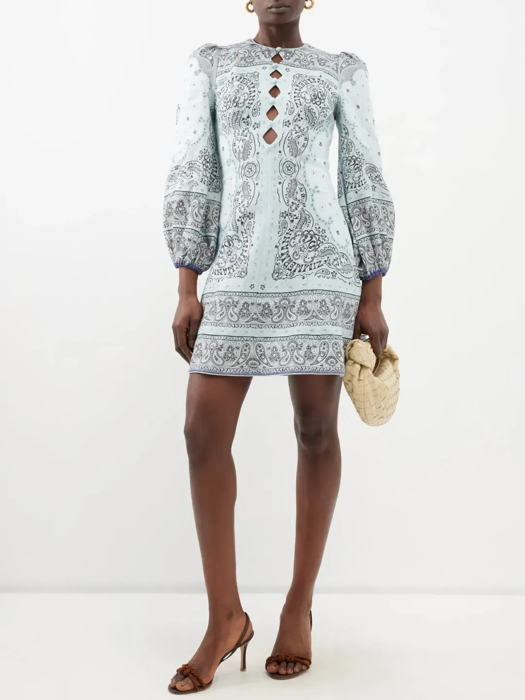 Zimmermann Matchmaker Keyhole Mini Dress Print Size 2 / AU 12 for rent on The Volte - main image