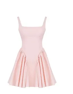 House of CB Florianne Bow Mini Dress in Soft Peach Size XS / AU 6 for rent on The Volte - image 3