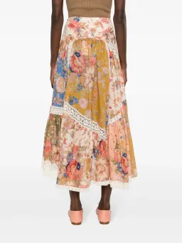 Zimmermann August Asymmetric Skirt Floral Size 0P / AU 6- 8 for rent on The Volte - image 3