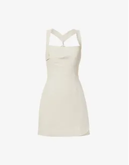 Rachel Gilbert Blaise Mini Dress Stone Size 4/AU 14 for rent on The Volte - image 4