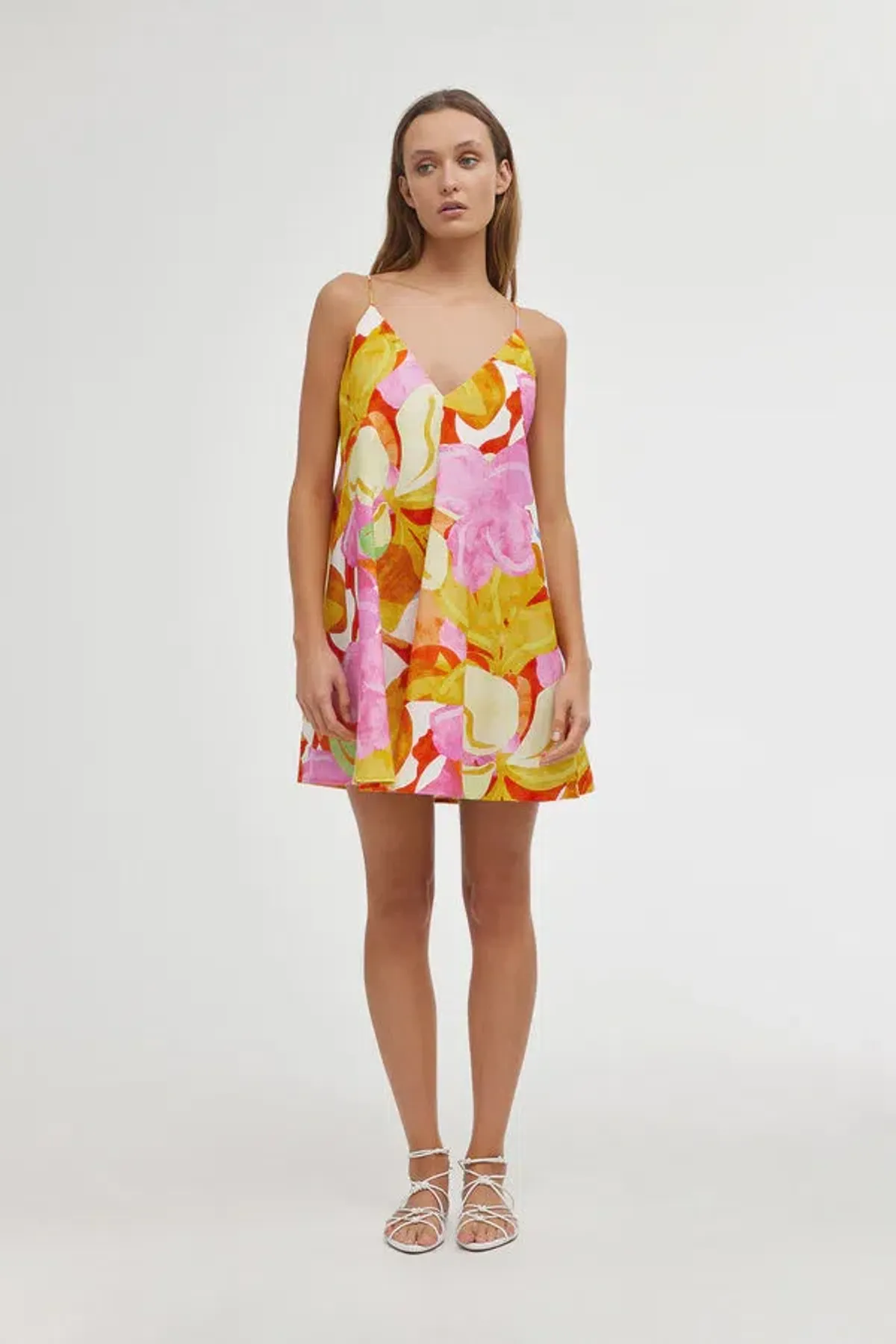 Kinney the Label Mara Mini Dress Multi Floral Size 8 - Image 1