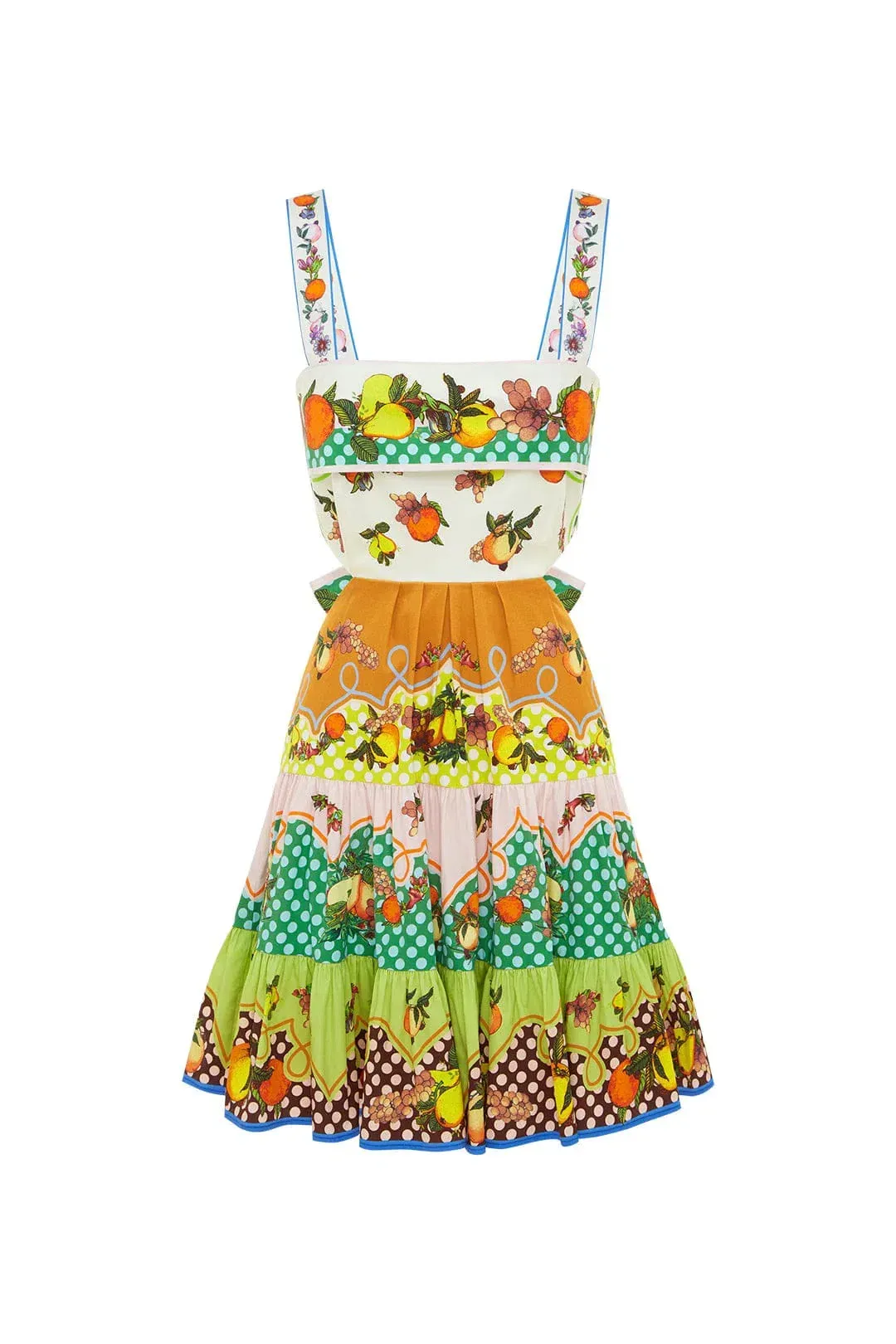 Alemais Lemonis Cut Out Mini Dress Multi Print Size 12 for rent on The Volte - main image