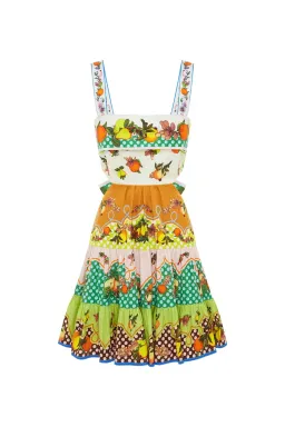Alemais Lemonis Cut Out Mini Dress Multi Print Size 12 for rent on The Volte - image 3