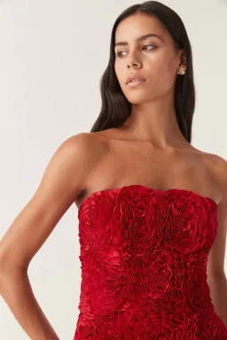 Aje Gazer Rosette Mini Dress Scarlet Red Size AU 8 for rent on The Volte - image 2