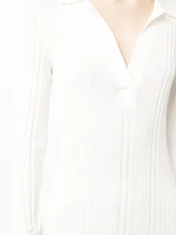 Manning Cartell Ribbed Knit Polo Dress Ecru White Size XS / AU 6 for rent on The Volte - image 2