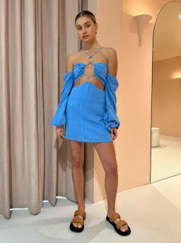 Rumer the Label Amoura Mini Dress Blue Size S / AU 8 for rent on The Volte - image 1