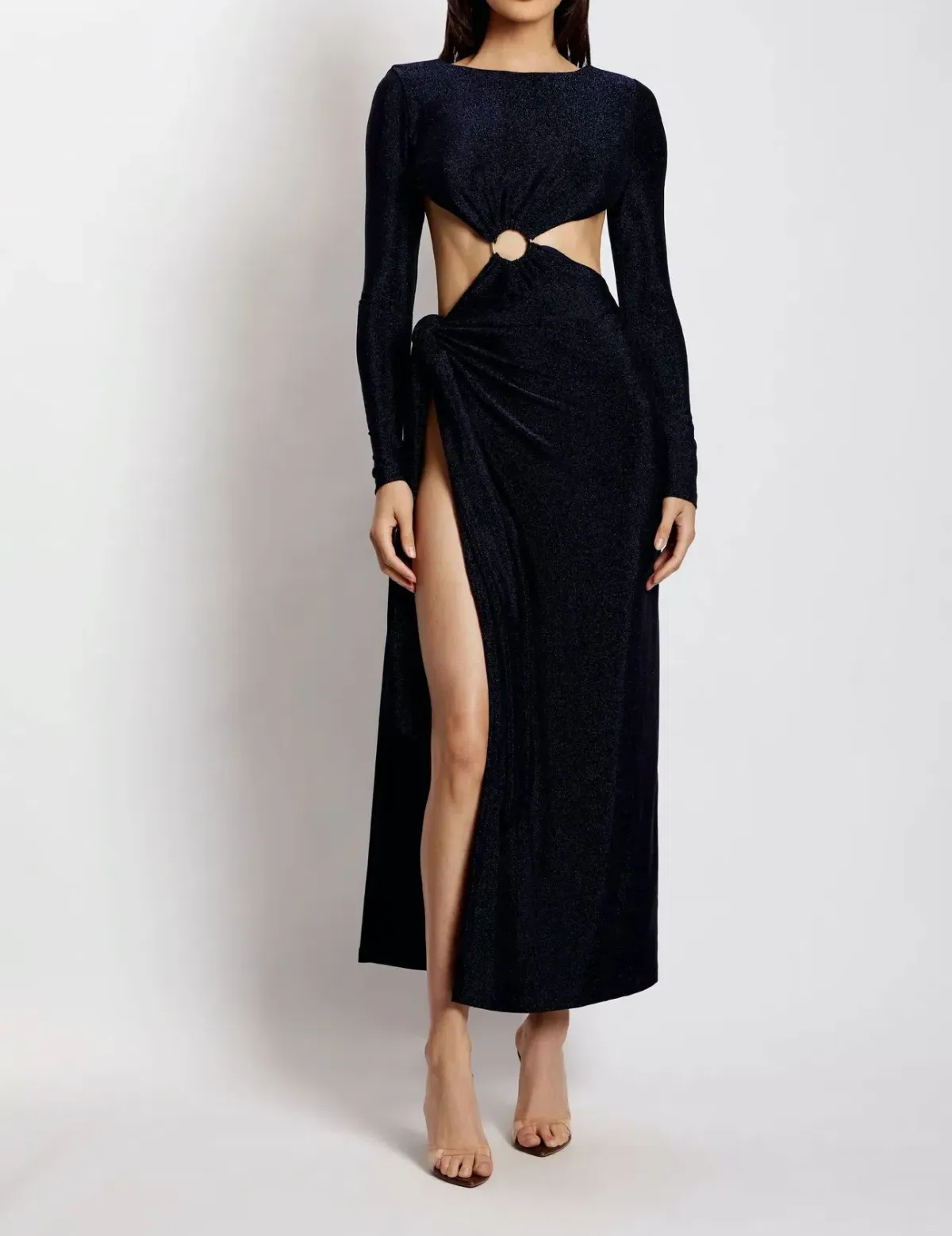 Meshki Christina Backless Dress Navy Shimmer Size S / AU 8 - Image 1